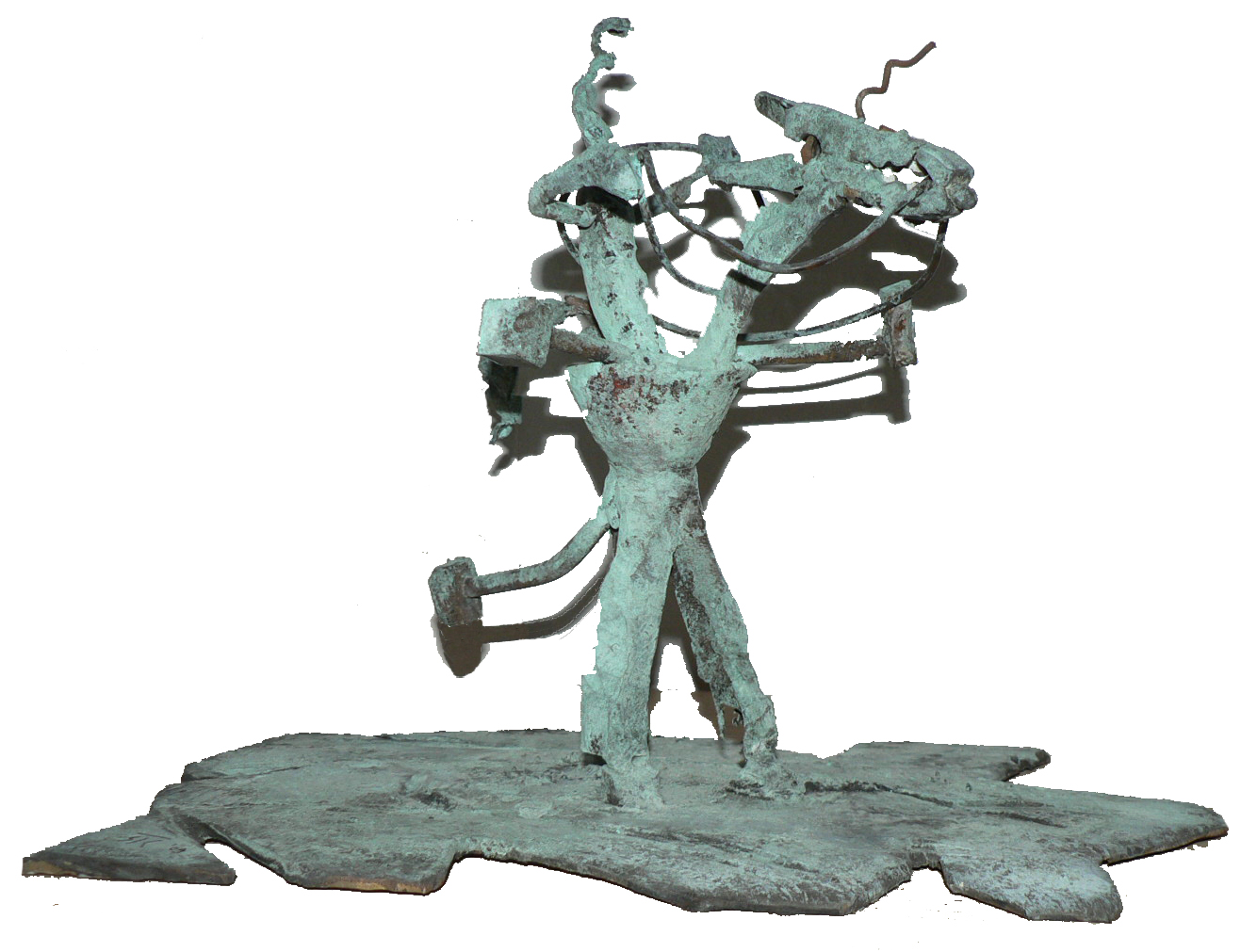 Don Quichotte Auf Rosinate - Bronze Installation 20 hoch